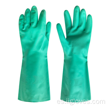 Guantes de nitrilo de color verde para la seguridad de la industria